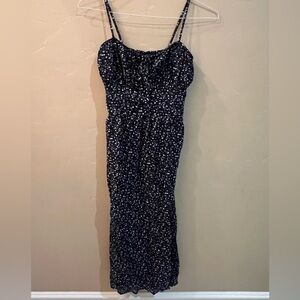 Hollister medium navy blue floral dress